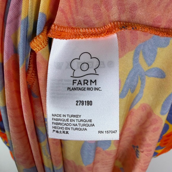NWT Farm Rio Anthropologie Peony Floral Ruched Midi Dress Sz XS Colorful Stretch - Picture 9 of 13